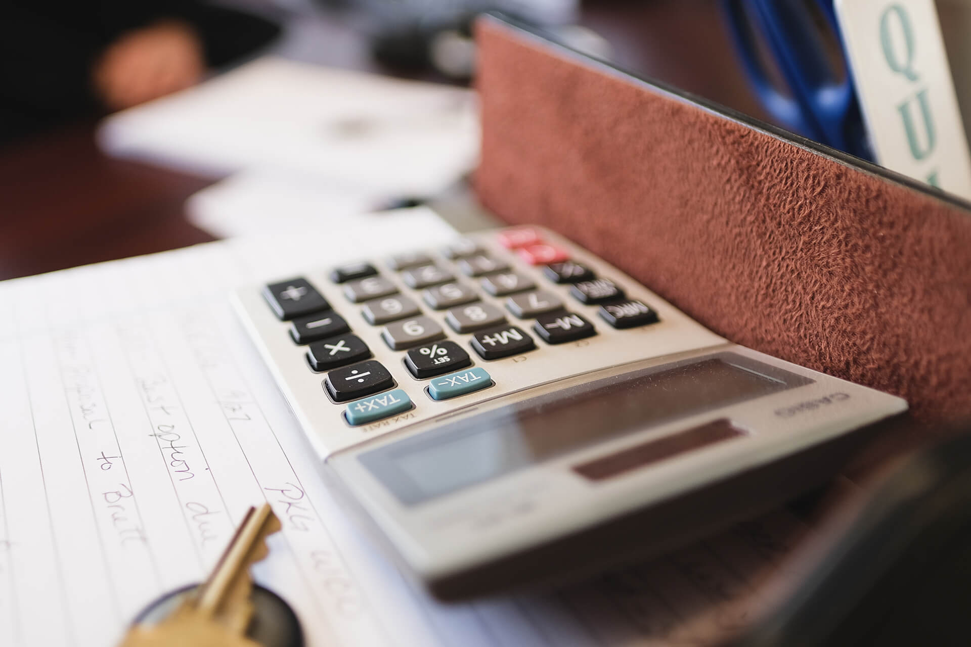 Basic Calculator On Desk