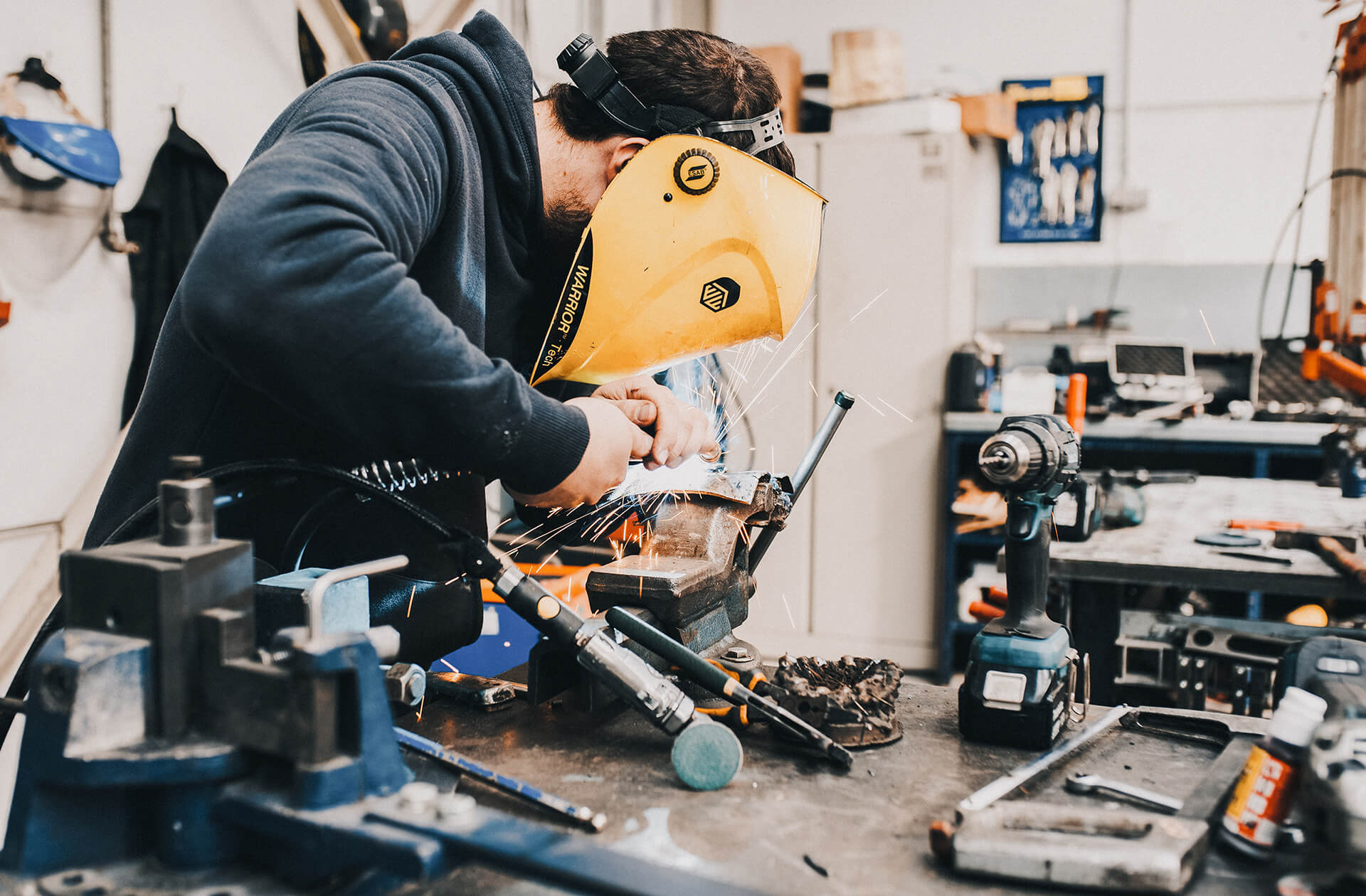 Factory Worker Welding